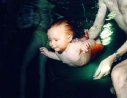 Happiness. Babyswimming. by Gyula Zombor 